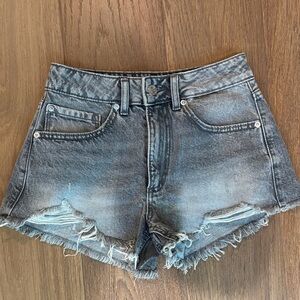 Garage Distressed Gray Jean Shorts